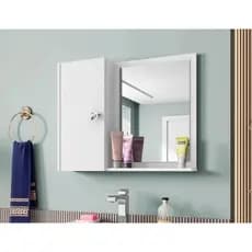 Armario Espelheira Genova Banheiro Com Porta Branco