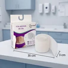 Fita Adesiva De Gel Para Cicatrização Hipertrófica Queloide Tratamento 35cm X 3cm Siliforma