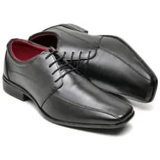 sapato social masculino cadarço preto bico fino italiano topflex