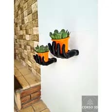 Suporte Porta Vaso Vasinho Formato de Mão