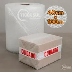 Plástico Bolha 40cm x 100m – Proteção Profissional | 25 Micras  p/ E-commerce | Alta Resistência