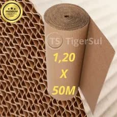 Papelão Ondulado 1,20x50m – Proteção Reforçada para Embalar, Envelopar e Mudanças