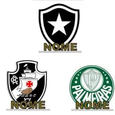 Kit 06 a 20 Display Centro de Mesa Palmeiras, Vasco, Botafogo Colorido Adesivado Lembrancinha Personalizado Com Nome Mdf