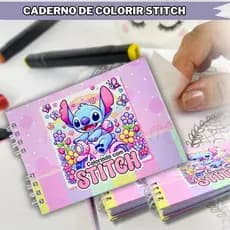 Caderno de desenho para pintar Stitch 50 Folhas A5 capa dura fofo infantil livro de Colorir-180g