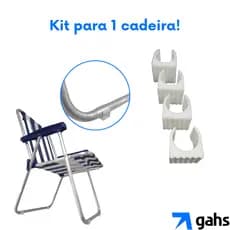 Protetores Para Cadeira de Praia Varal Super resistente kit para 1 cadeira