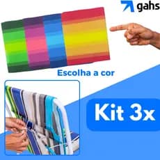Kit 3 Tecido Reposição para Cadeira de Praia Refil Tecido Escolha a Cor