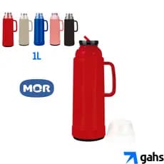 Garrafa Térmica 1 Litro Use Flip com Rosca Ampola de Vidro Café Chimarrão Tererê Cores Mor
