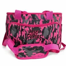 Bolsa de pesca FEMININA - Pesca das Gurias - GRANDE - PRETA OU PRETA/ROSA