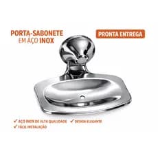 Porta Sabonete Suporte de Parede em Aço Inox Premium – Banheiro Elegante e Durável