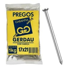 Prego 17 x 21 com Cabeça 1 Kilo