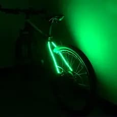 Bicicleta Lanterna Traseira Decorativa Verde/Azul Ciclismo Luzes Tira Luz 70 LED Roda De Segurança De Advertência Da Lâmpada