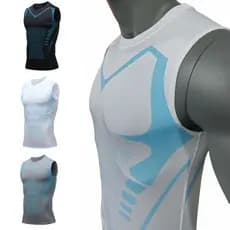 Colete De Corrida Masculino De Verão Camisetas Sem Mangas De Seda De Compressão De Gelo Tank Top High Elastic Costura Tight Fitness Gym Camiseta Esportiva