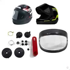 Kit Reparo Suporte Viseira San Marino Protor Com Viseira Cristal