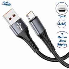 Cabo Carregador Tipo C 2 Metros Reforçado Android usb-c