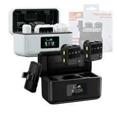 Microfone de Lapela Conector Duplo com Redução de Ruído EL-1852
