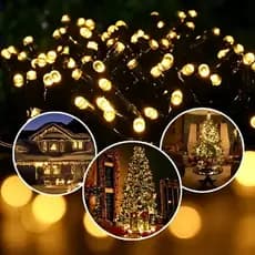 Pisca Pisca de Natal 100 LED 6,5M Amarelo Estilo Cordão 220V AL-5952