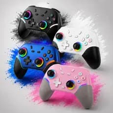 Controle Gamer Bluetooth Sem Fio p/ Switch OLED Lite PC Steam X9