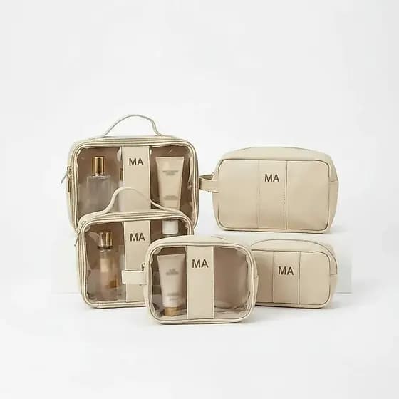 Necessaire Personalizada Com Nome Kit Viagem Completo 5 Peças
