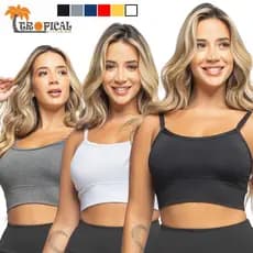 Kit 3 Top Alcinha Fina Sem Bojo Fitness Esportivo Academia Dia A Dia Feminino Básico Confortável