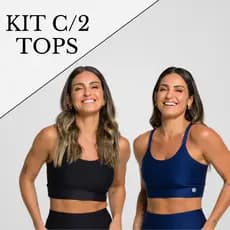 Kit 2 Top Antonella Alcinha Fina Sem Bojo Toper Moda Fitness Feminina Academia Verão Esportes