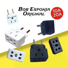 Adaptador Tomada Multiuso BOB ESPONJA 10a E 20a Benjamim Faca 2P+T