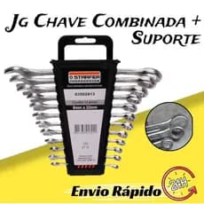 Jg Chave Combinada 6mm até 22mm + Suporte Starfer Cromo Vanadim Alta Qualidade