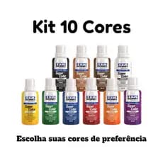 Kit 10 Corante Líquido para Pintura Artesanato TEKBOND 50ml (cores) para Tinta Latex Biscuit Modelar