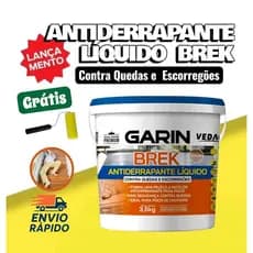 Brek Antiderrapante Líquido Contra Quedas e Escorregões 3,6 Kg Galão Garin Incolor + Rolo 9cm