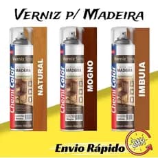 Verniz em Spray para Madeira Mogno Natural Imbuia 400ml Chemicolor Artesanato
