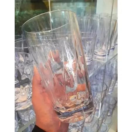 Copo Geometric 600ML - Helsim Transparência similar ao vidro e resistência a impactos