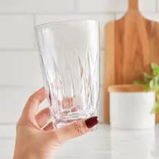 Copo Geometric 300ML - Helsim Transparência similar ao vidro e resistência a impactos