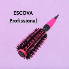 Escova De Cabelo Térmica Profissional Cerdas de Javali e Nylon Rosa - 016