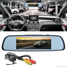 Espelho Retrovisor Lcd 4.3 Câmera Ré Led Noturna Embutir 12v