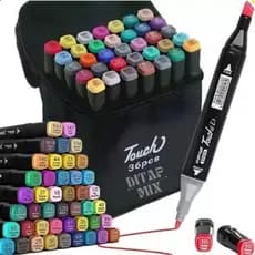 Kit 36 Canetinhas para Colorir - Cores Vibrantes, Ponta Resistente e Estojo Bag - Alta Qualidade