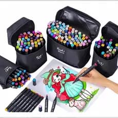 Conjunto de Canetas Aquarela Ponta Dupla Ditap Mix – 120/100/48/36/24 Cores Especiais!