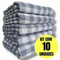 Ditap Mix Kit 10 Pano De Chão Xadrez Reforçado Extra Grande Limpeza Pesada 45cm X 65cm Saco Duplo
