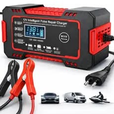 Carregador Bateria Inteligente 12v Carro Moto Caminhao Bivolt Portatil Digital Automotivo Recupera