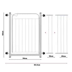Grade Portão Proteção Pet Dog Cães Bebe Cachorro 50a 84 cm Antiferrugem
