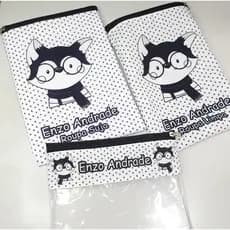 Kit Saco roupa suja e roupa limpa e higiene personalizado com nome para escola / para mochila creche