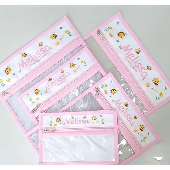 Organizadores para mochila da escolar ou da creche / saco roupa suja / roupa limpa / higiene bucal