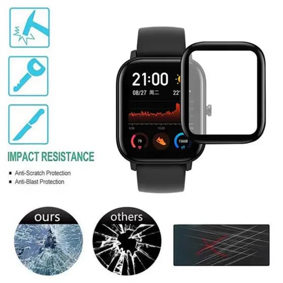 Película Proteção Nano Gel 3D Compatível Smartwatch Xiaomi Amazfit GTS 1 / 2 / 2 MINI / 3 / 4 MINI/4