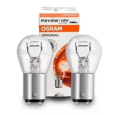 Par de Lampadas com 2 Polos Osram BAY15d 7528 Lanterna Freio Original 12V 21W 5W 3200K
