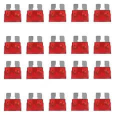 Fusivel Lamina Engate Medio 10A Vermelho 10 Amperes Automotivo Kit com 20 Unidades