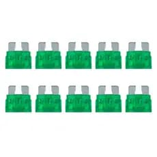 Fusivel Lamina Engate Medio 30A Verde 30Amperes Automotivo Kit com 10 Unidades