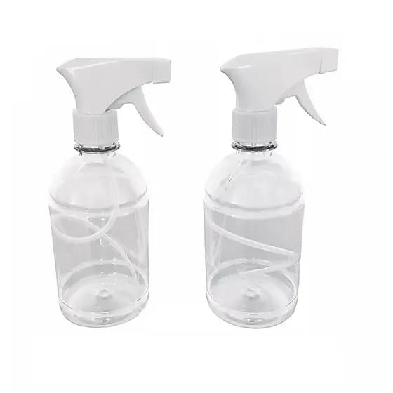 Kit 2 Borrifador com Válvula Gatilho Branco 500ml 2 Unidades