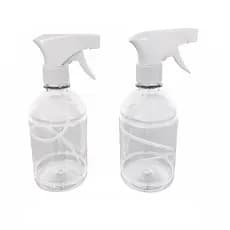 Kit 2 Borrifador com Válvula Gatilho Branco 500ml 2 Unidades