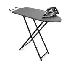 Mesa Açomix Tábua De Passar Roupa Reforçada Dobrável Preta