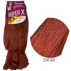 Super Jumbo Vermelho 350 400g Tranças + 10 anéis