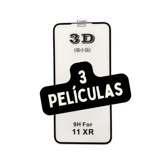 Kit 3 Películas Vidro Para iPhone 16 Pro max/XR/11/12/13/13 Pro Max/14 Pro Max/15 Pro Max/17 Pro Max