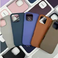 Capa Magsafe Leather de Couro Para iPhone 11/12/12 Pro Max/13/13 Pro Max/14 Pro Max/15 Pro Max/16/16 Pro Max/17 Pro Max